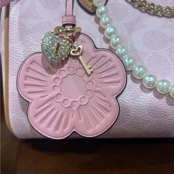 Coach Pink and Tan Satchel - Picture 2 of 8